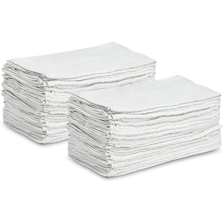 Recycled White Terry Cloth Rags - 10 Lb Box, High Absorbent, Bulk Cleaning Towels For Shop & Home 1 thumbnail image