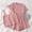 Pink, variant on Womens Crop Cami 3 Piece Waffle Knit Lounge Set Summer Pajama Sets with Short Sleeve Top Drawstring Shorts