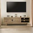 thumbnail image 2 of Furniture of America Kanan Art Deco Solid Wood 2-Door TV Stand in Brown, 2 of 4
