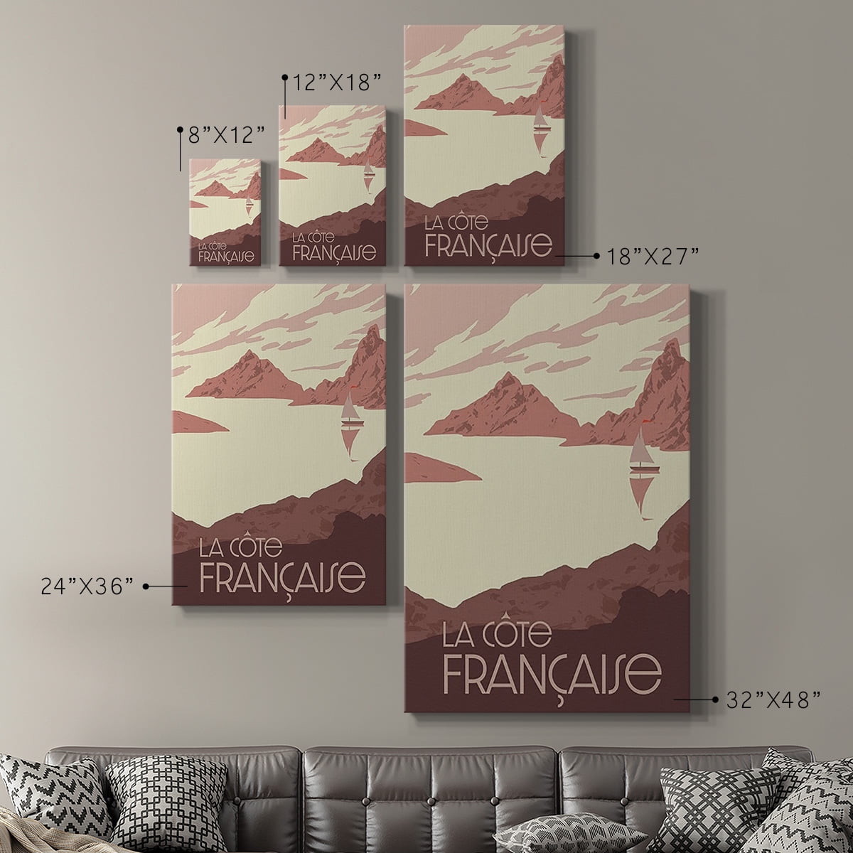 French Coast II Premium Gallery Wrapped Canvas - Ready to Hang