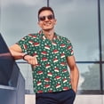 thumbnail image 4 of Honeii Santa Hat Joy Green Festive Print Polo Shirt, A Classic Short-Sleeved, Button-Down Golf Shirt for Men,Mens Polo Shirts Short Sleeve-4X-Large, 4 of 6