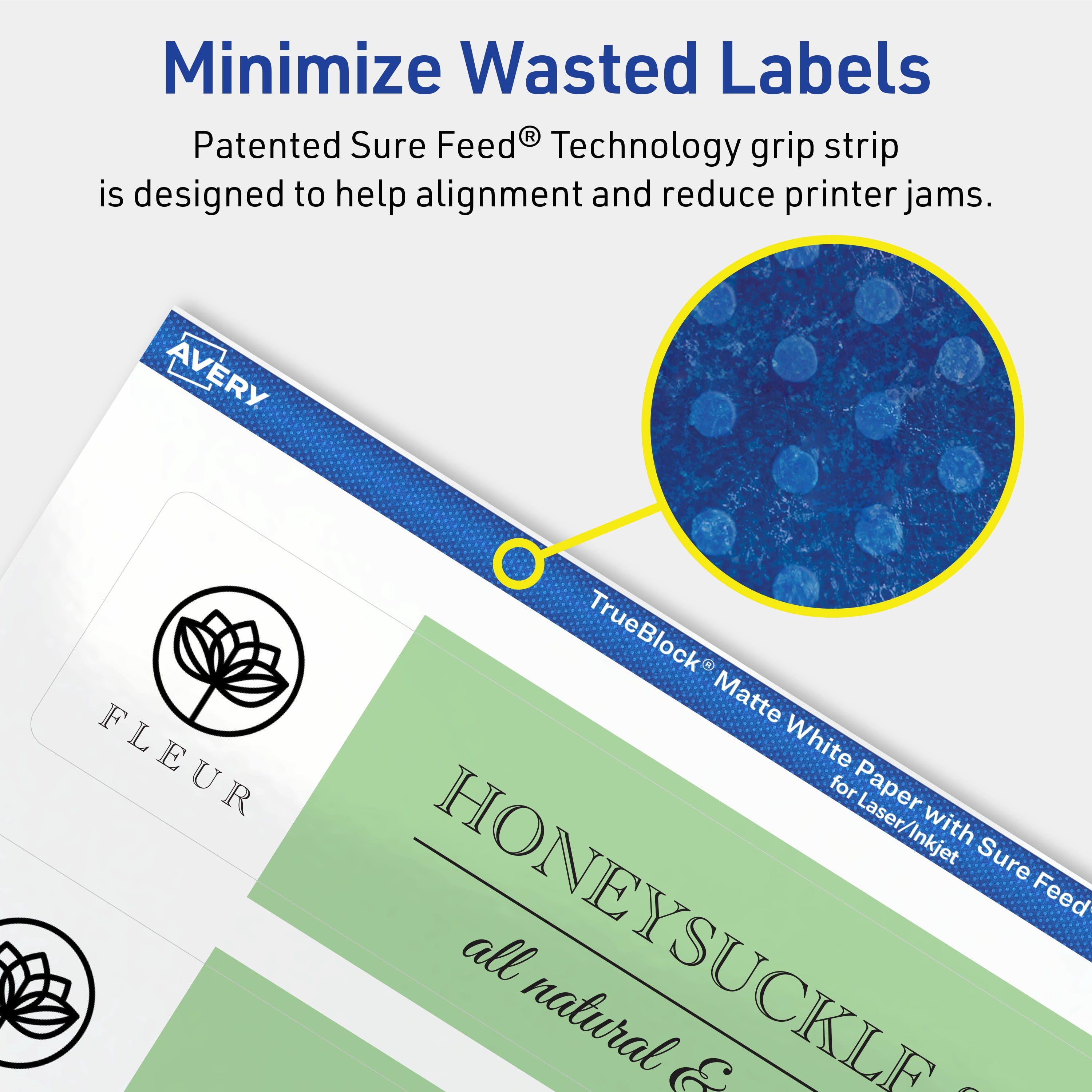 Avery TrueBlock Rectangle Labels, 1.5" x 7.5", 500ct