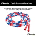 thumbnail image 2 of champion sports segmented plastic jump rope, 16ft, red/blue/white, 2 of 5