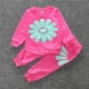 thumbnail image 2 of Ropa Para Bebés Y Niñas, Conjunto Para Niños Pequeños, Pulóver Para Niños, Conjunto De 2 Piezas De Girasol Para Niños, Chándal Para Niños, Rosa Fuerte Odeerbi  LM103-4309, 2 of 9