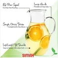 thumbnail image 3 of Simax Small Glass Pitcher with Spout Drink Pitcher for Sangria, Juice & Beverages, 1 Quart, 3 of 8