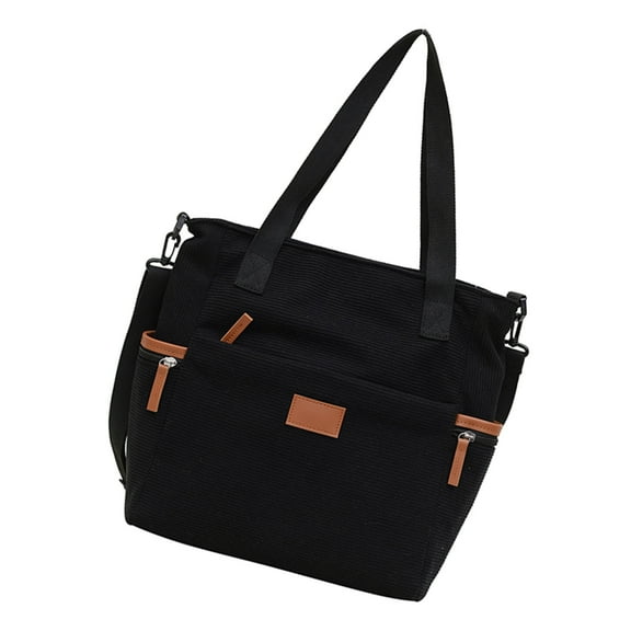 FENOHREFE Corduroy Bag For Women Large Capacity Shoulder Purse Handbag Crossbody Bag With Adjustable Strap Satchel Top Handle Bags