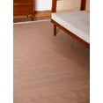 thumbnail image 6 of Rugsotic Carpets Eco-Friendly Woven Hand Woven Kilim Flat Weave Light Brown Solid Area Rug, 6'x6' Square, Antimicrobial, 6 of 6