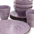 thumbnail image 6 of Elama Malibu Mica 16-Piece Stoneware Dinnerware Set in Purple, 6 of 9