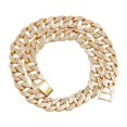 thumbnail image 1 of Joyería de cadena cubana, joyería larga, pesada/regalo Link gargantilla Golden19.68 pulgadas Yuyangstore Cadena cubana, 1 of 6