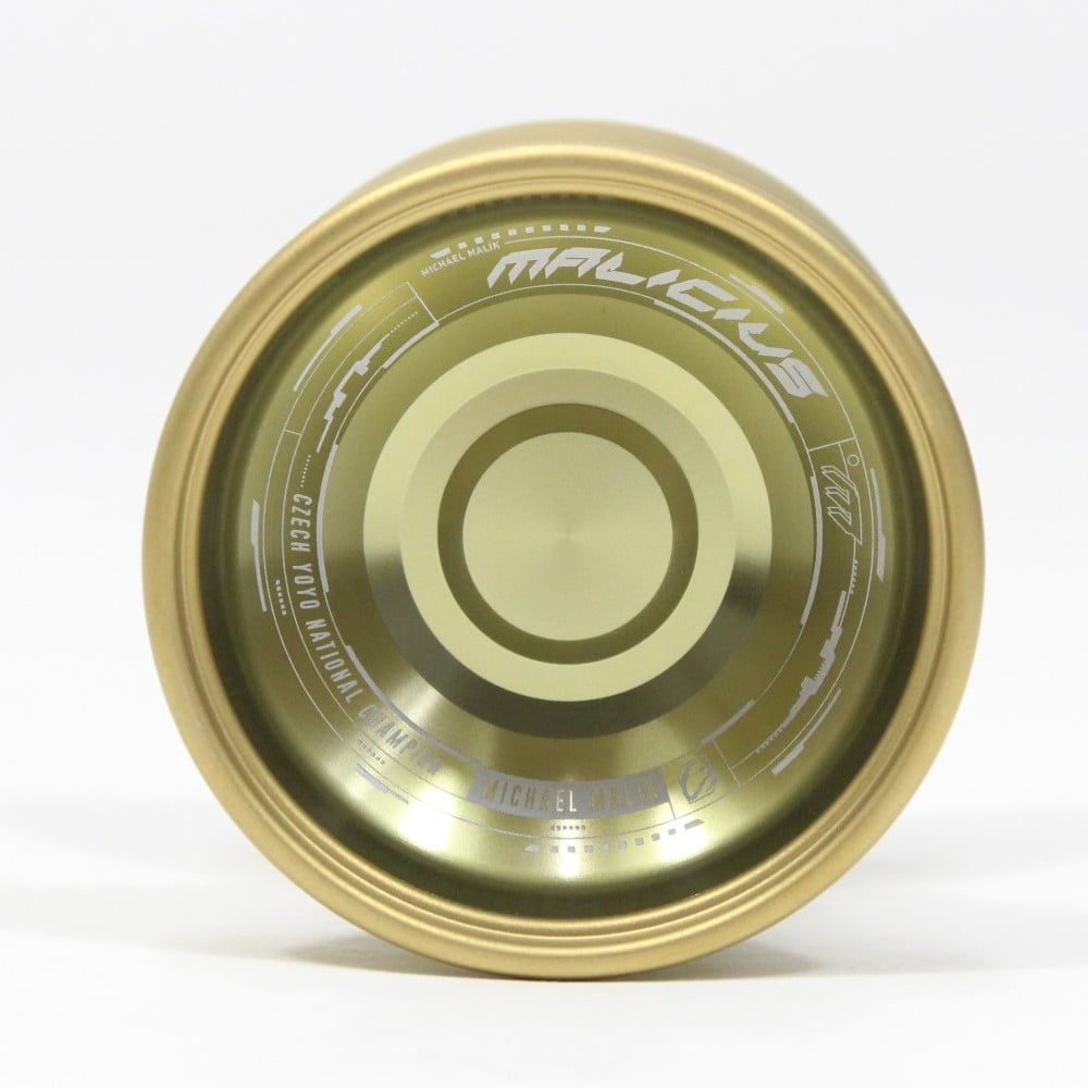 C3yoyodesign Malicius Yo-Yo - Bi-Metal - Michael Malík Signature YoYo (Shiny Olive Green Face Matte Olive Green Profile / Matte Gold Rim)