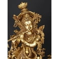 thumbnail image 4 of Radha-Krishna Brass Statue | Divine Couple Sculpture | Hindu Religious Idol | Handmade, 4 of 4