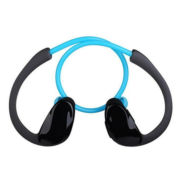 Écouteurs Sans Fil avec Micro, Écouteurs Bluetooth Résistants à la Transpiration pour la Course et le Sport Bleu