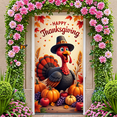 thumbnail image 6 of Cartoon Turkey Decoration Happy Thanksgiving Banner Autumn Leaves Harvest Theme for Holiday Celebration Family Gathering Fall Festival, 6 of 8