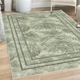 thumbnail image 1 of Palm Leaf Decorative Rug, Jungle Design Grunge Neutral Earth Tones of Leaves Exotic Themed Concept, Quality Carpet for Bedroom Dorm and Living Room, 6 Sizes, Pale Sage, by Ambesonne, 1 of 4