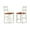 White, variant on M&D Furniture SUS-WCH-W Set of 2 Counter height bar stool dining chair with wooden seat in White & Cherry finish
