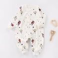 thumbnail image 2 of Gubotare Baby Clothes Girl Newborn Infant Baby Girl Romper Ruffle Long Sleeve Plaid Jumpsuit Cute One Piece Outfit Fall Winter Clothes 0 3 6 9 12 18 Months (White,3-6 Months), 2 of 4