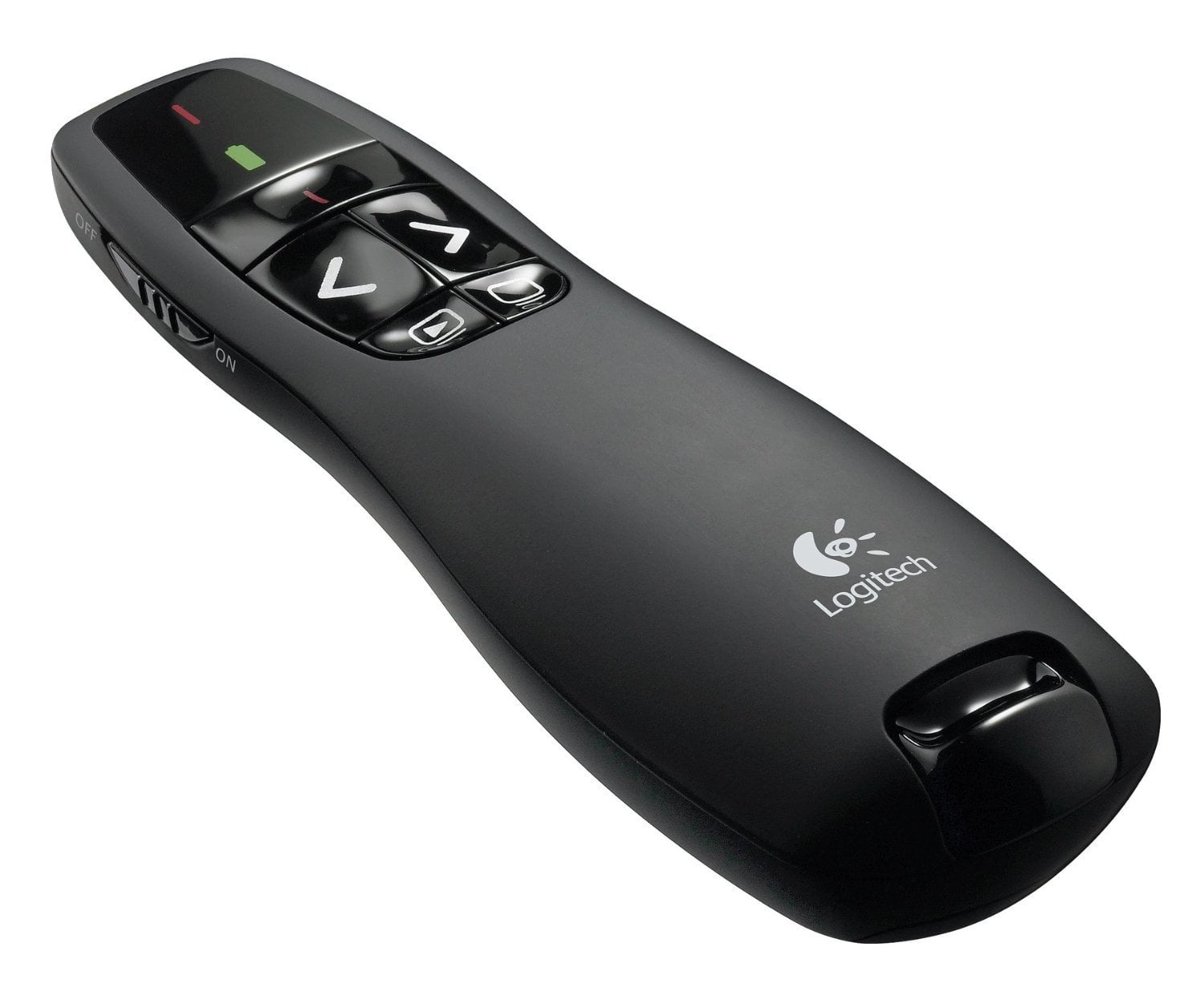 Intuitive Touch-Keys for Slideshow Control with Red Laser Pointer 2.4GHz RF Up to 100 Ft Range Professional Presentation Remote Rechargeable Black Universal Compatibility Wireless Presenter V9 