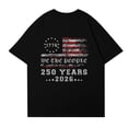 thumbnail image 5 of Dwralegc Patriot We the People T-Shirt Women USA Crewneck Tops Usa Patriotic Apparel Plus Size T Shirt Short Sleeve Casual Fabric Tee Black 5XL, 5 of 5