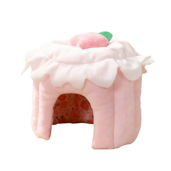Esquirla Guinea Pig Hideout Bedding Sleeping Hamster House for Chinchilla Ferrets Rat Pink S