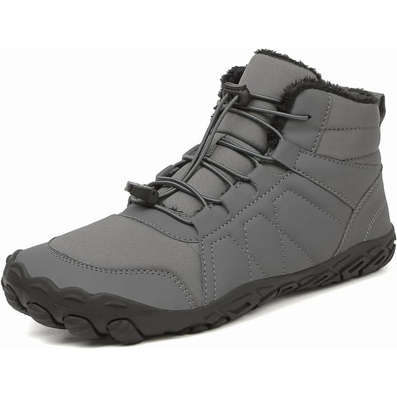 Barefoot Shoes Women Men Winter Minimalist Wide Toe Box Trail Padded Warm Casual Hiking Shoes Cotton Snow Boots Sneakers