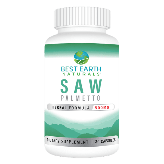 Best Earth Naturals Saw Palmetto, Herbal Supplement w/ Palmetto Berry Extract for Men & Women, 30 Ct