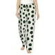 thumbnail image 1 of Balery Abstract Green Polka Dot Pantalones de pijama para mujer, pijamas ultraligeros, pantalones de estar por casa-Small, 1 of 6