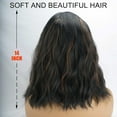 thumbnail image 5 of SUCS Black Wavy Wig with Bangs Soft Short Bob Wigs for Women Synthetic Shoulder Length Women's Curly Wigs, 5 of 5