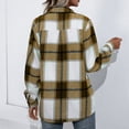 thumbnail image 1 of Prendas de abrigo a cuadros, chaqueta a cuadros para mujer, chaqueta con botones de otoño, prendas de abrigo con botones de manga larga, funcionalidad inteligente, 1 of 7