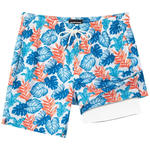 Traje de baño SURF CUZ con forro de compresión de secado rápido de 7 pulgadas