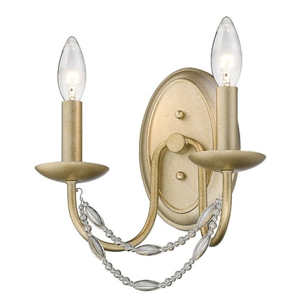 

Golden Lighting Mirabella 2 Light Wall Sconce in Golden Aura