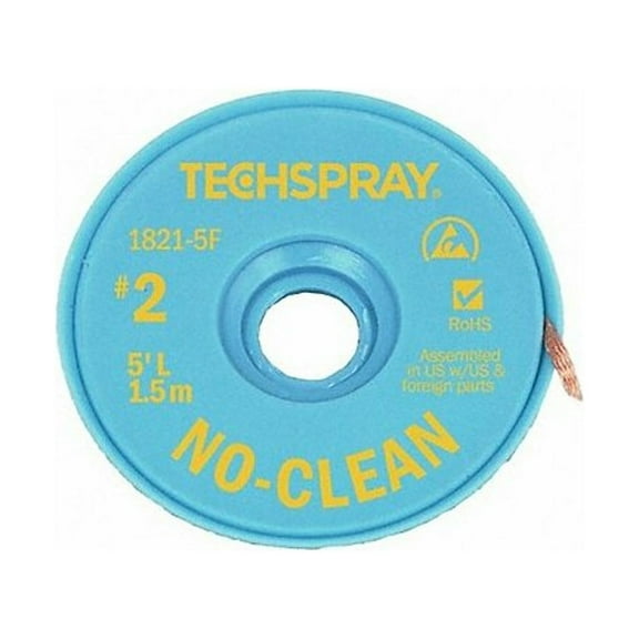 Techspray No-Clean Yellow No 2 Braid - AS 1821-5F