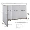 thumbnail image 2 of GOF L-Shaped Freestanding Office Partition, Privacy Screen, Room Divider (48"D x 90"W x 60"H), 2 of 13
