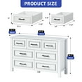 thumbnail image 2 of ModFusion 7-Drawer Wood Dresser with Large Storage, TV Stand with Power Outlet & Bar Handles, White, 2 of 10