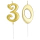 thumbnail image 1 of 2pcs 30 velas de cumpleaños número decoración de la torta de cumpleaños velas suministros para fiestas (número 3 + 0, dorado), 1 of 7