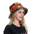 thumbnail image 6 of Bingfone Colorful Leaf Chihuahua Bucket Hat for Men Women,Packable Reversible Printed Sun Hats,Fisherman Outdoor Travel Hiking Beach Caps, 6 of 7