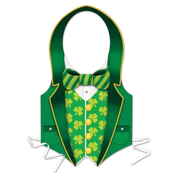 Beistle Pack of 24 St. Patrick's Day Green Vest Costume Accessories