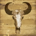 thumbnail image 2 of Grey, Jace 12x12 Gold Ornate Wood Framed with Double Matting Museum Art Print Titled - Rustic Bull, 2 of 4