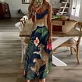thumbnail image 4 of Tropical Leopards Vibrant Flowers Jungle Sleeveless Suspender Dress Summer Fashion Casual Long Dress, 4 of 9
