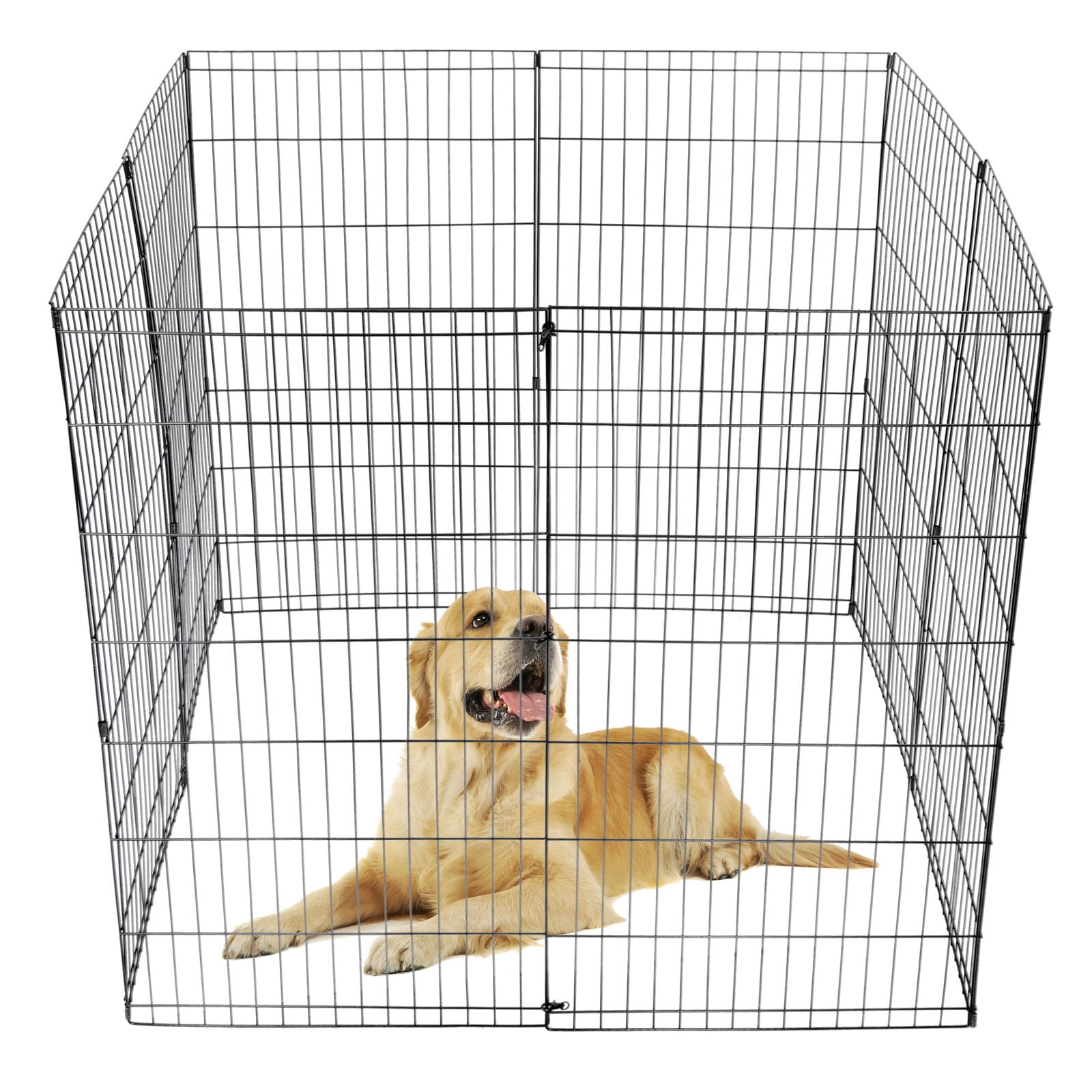 30” Tall Dog Playpen Crate Fence Pet Play Pen Exercise Cage 8 Panel Foldable 