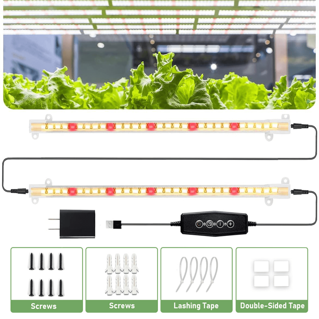 Juhefa LED Plant Grow Light Strips 3500K Full Spectrum White Plant Lamp ...