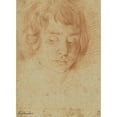 thumbnail image 2 of Aniello Falcone 11x14 Black Ornate Wood Framed Double Matted Museum Art Print Titled: Head of a Boy (Gennaro Falcone) (1635-1640), 2 of 5