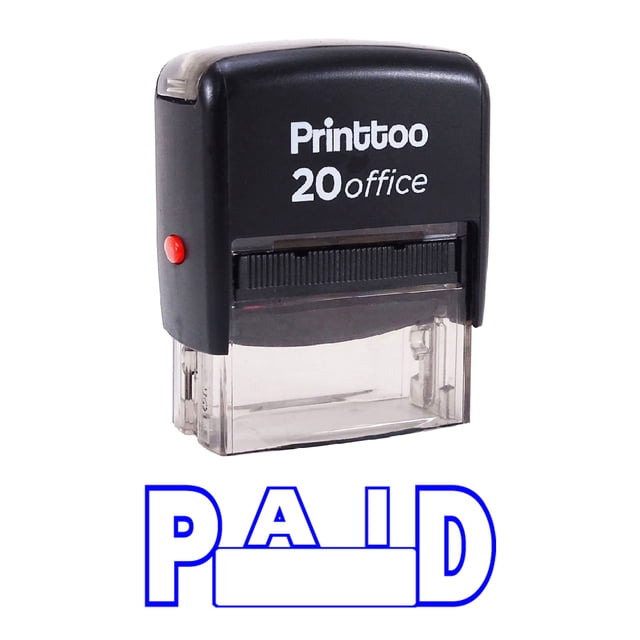 Printtoo Office Stationary PAID Self Inking Stamp Rubber Stamp-Blue