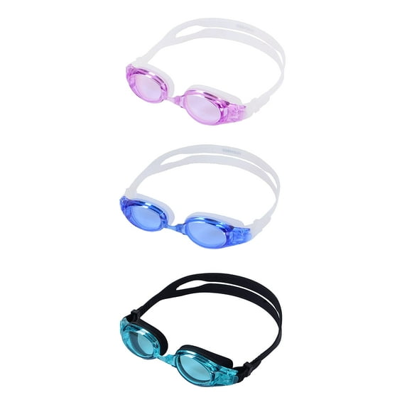 YUENREE Swim Goggles 3 Pack - Swimming Goggles for Adults Men Women Youth Teens Ages 8+ - No Leak, Anti-Fog, UV Protection, Easy to Adjust and Non Slip - with 3 Hard Travel Cases