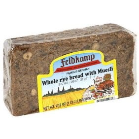 Feldkamp Whole Rye Bread with Muesli, 16.75 oz (Pack of