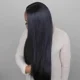 thumbnail image 4 of Peluca de pelo largo negro para mujer, estilo europeo americano, rizada, recta, de fibra africana, venta al por mayor, de origen no africano, 4 of 4