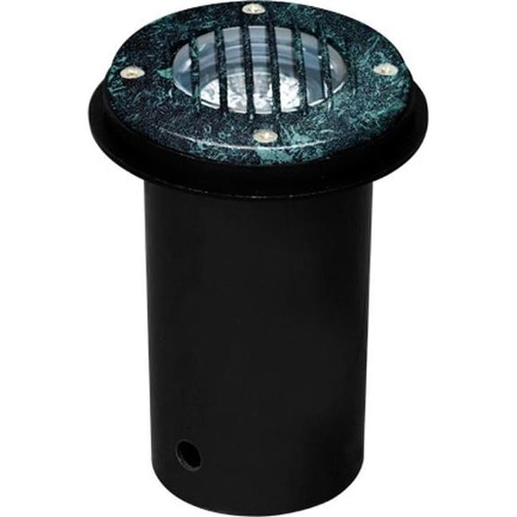 Dabmar Lighting LV300-L4-RGBW-VG 12V 2-Pin LED 4W RGBW Powder Coated In-Ground Cast Aluminium Well Light with Grill, Verde Green