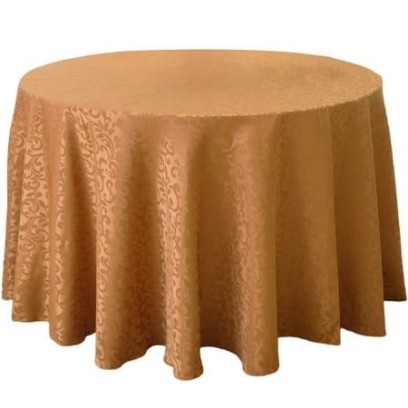 

Baiwo Tablecloths Machine Washable Neat Edges Round Spillproof Polyester Fabric Table Cover for Home