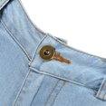 thumbnail image 3 of Vedolay Jeans Women Casual High Waisted Denim Pants Frayed Raw Hem Summer Hot Jeans Light blue,S, 3 of 5