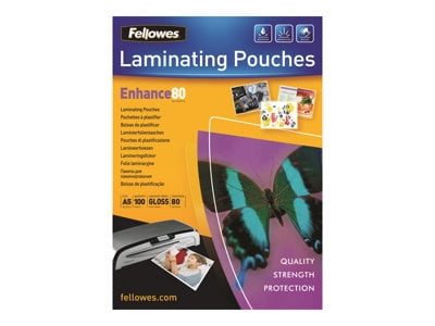 Fellowes - 100-pack - glossy - A5 (5.83 in x 8.25 in) lamination pouches