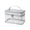 Silver, variant on Transparent Double Layer Makeup Bag, Silver With Padded Interior For Cosmetic Storage Ideal For Travel Daily Use Organize Makeup Brushes Lipsticks Foundations Skincare